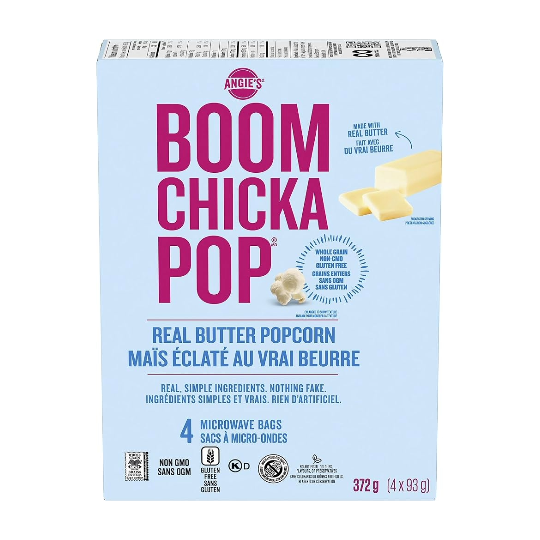 Angie’s Boom Chicka Pop Real Butter Microwave Popcorn 372g The