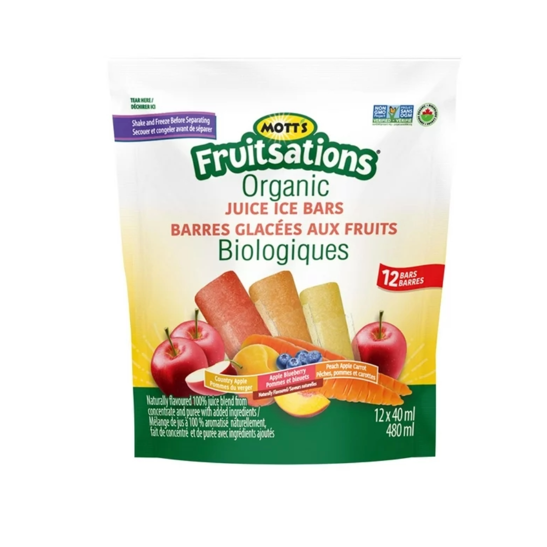 Mott’s Fruitsations Organic Juice Ice Bars 480ml The Grocery Outlet Shop