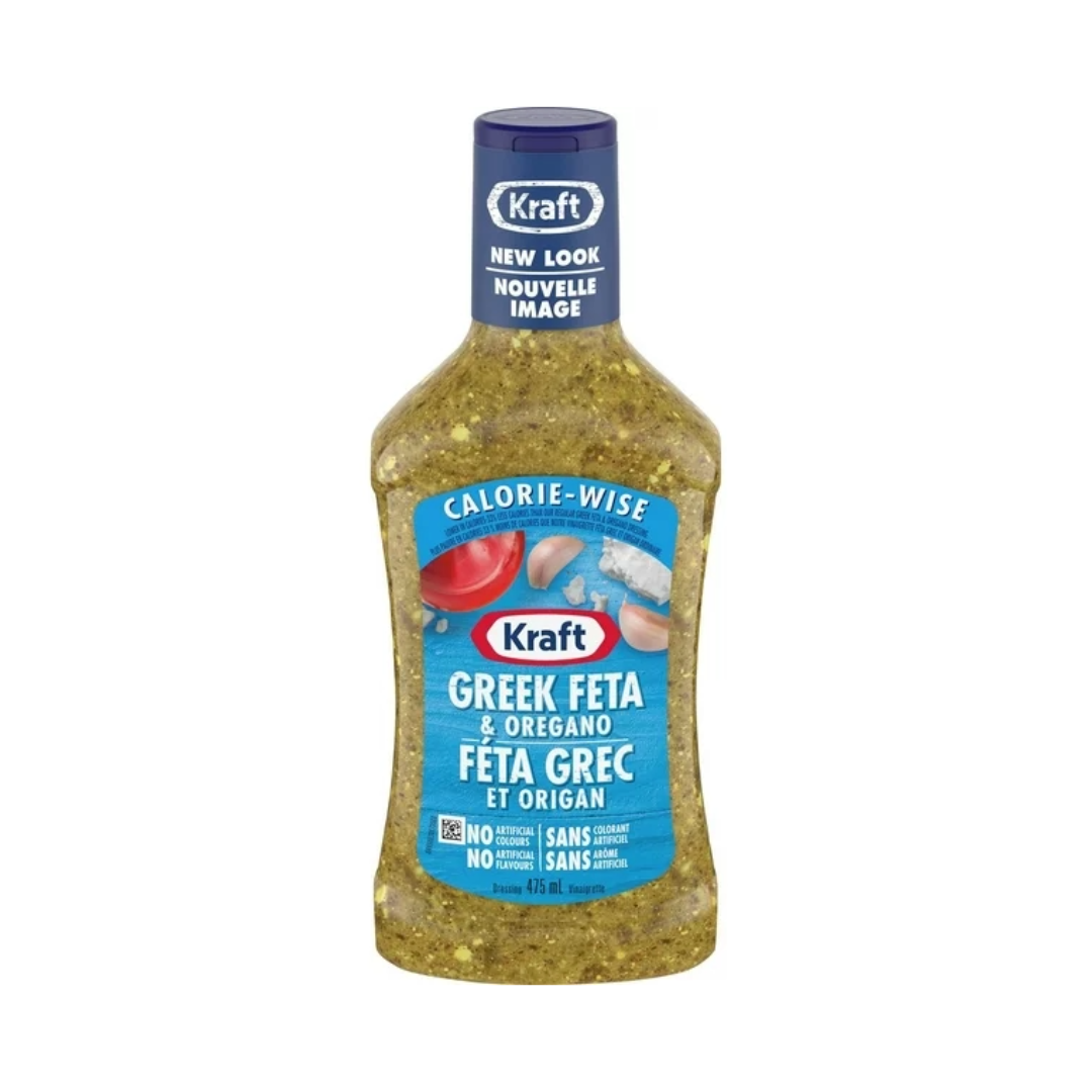 Kraft CalorieWise Greek Feta & Oregano Dressing 475ml The Grocery