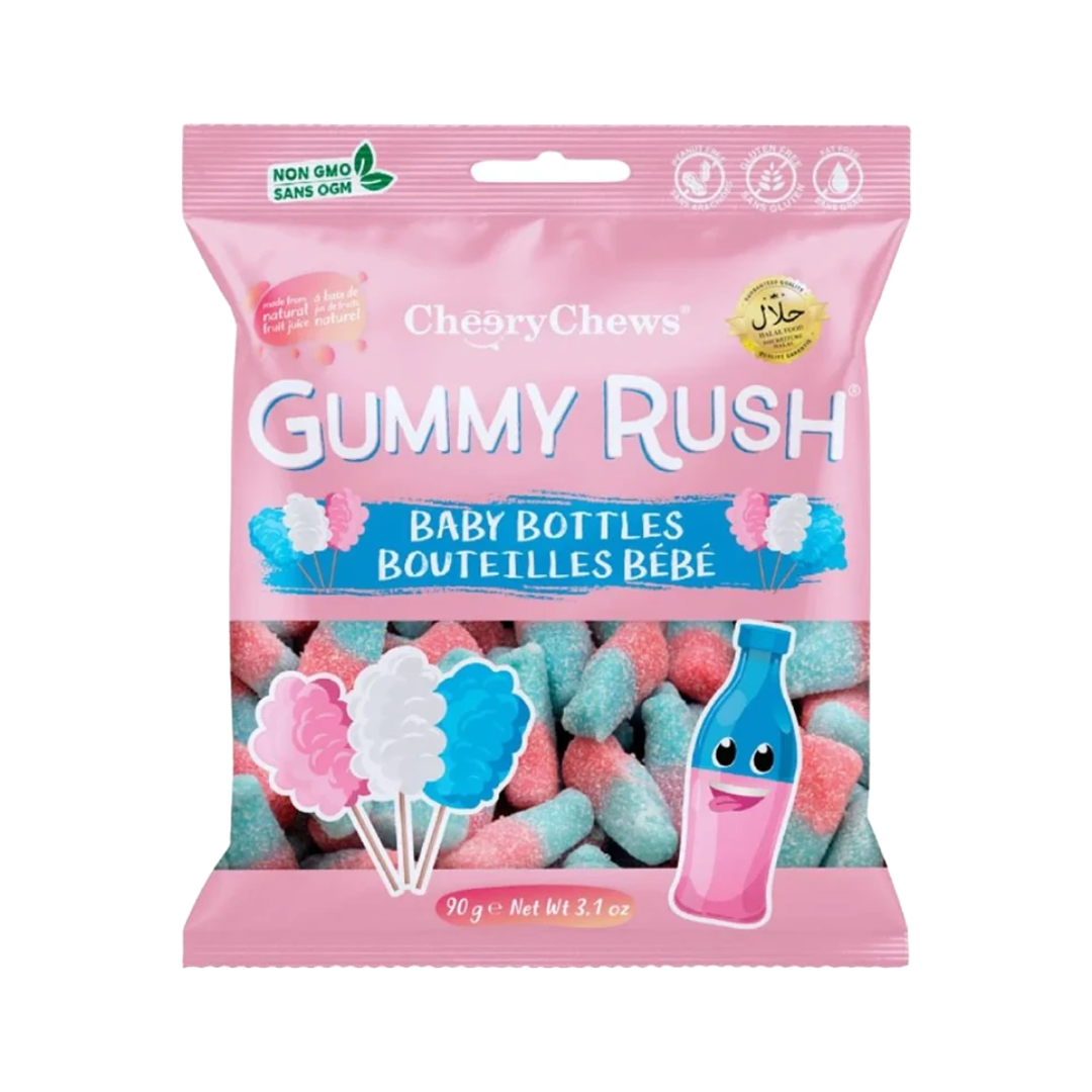 Gummy Rush Cherry Chews Baby Bottles 90g