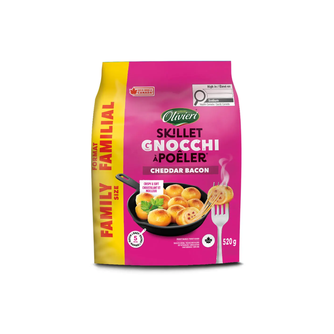 Olivieri Family Size Cheddar Bacon Skillet Gnocchi 520g (FROZEN)