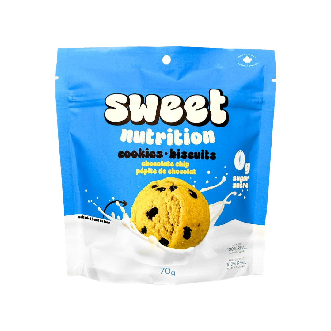 Sweet Nutrition 0g Sugar Chocolate Chip Cookies 70g