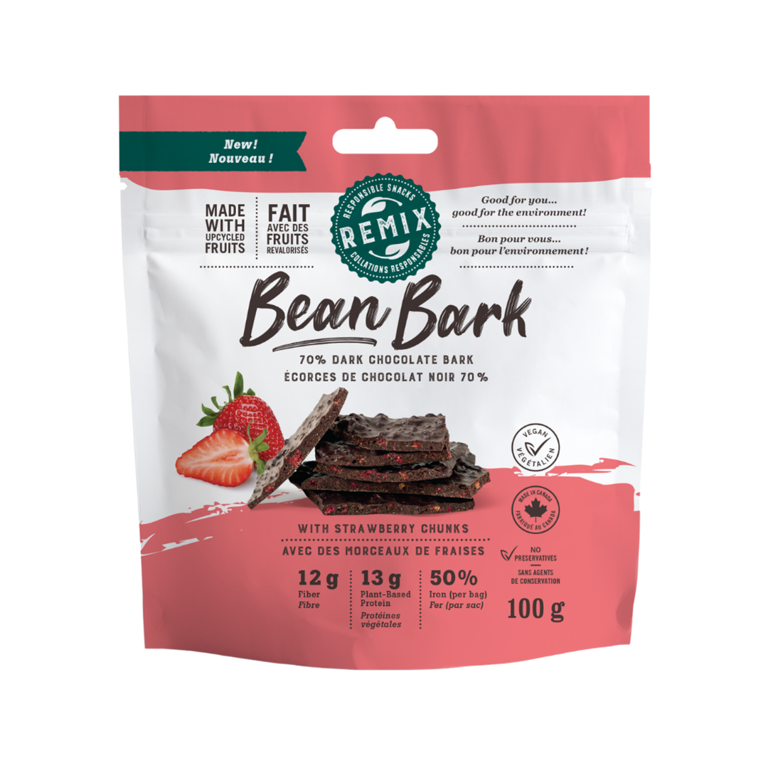 Remix Strawberry Dark Chocolate Bean Bark 100g