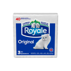 Royale Dinner Napkins,3ply, 40pk