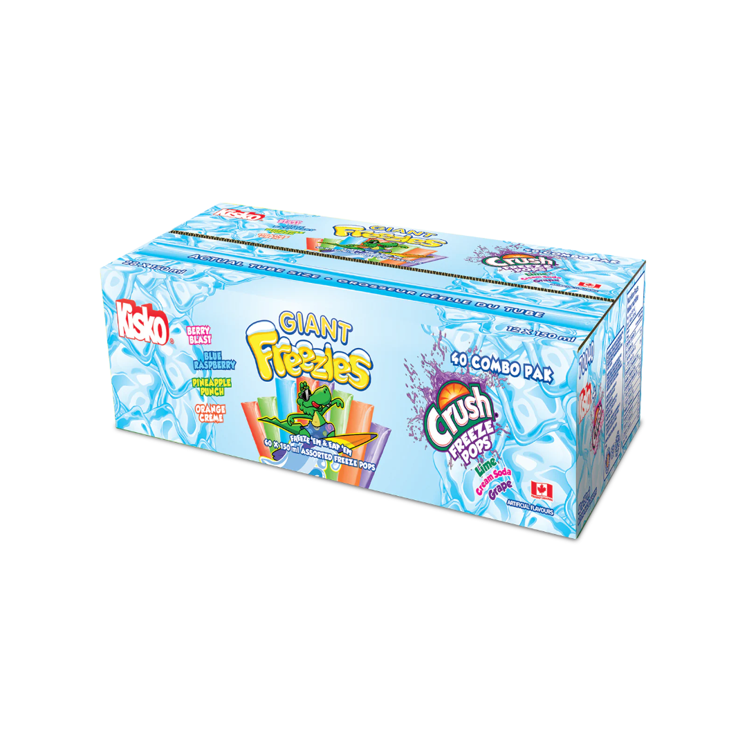 Kisko Giant Freezies + Crush Freeze Pops Combo Box