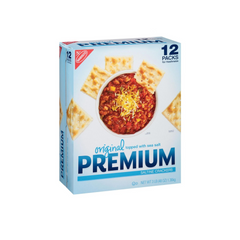 Premium Saltine Crackers Original Topped with Sea Salt 1.36g