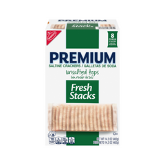 Premium Saltine Crackers Unsalted Tops Fresh Stacks 402g