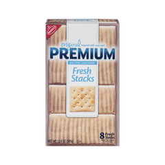 Premium Saltine Crackers Original Topped with Sea Salt Fresh Stacks 385g