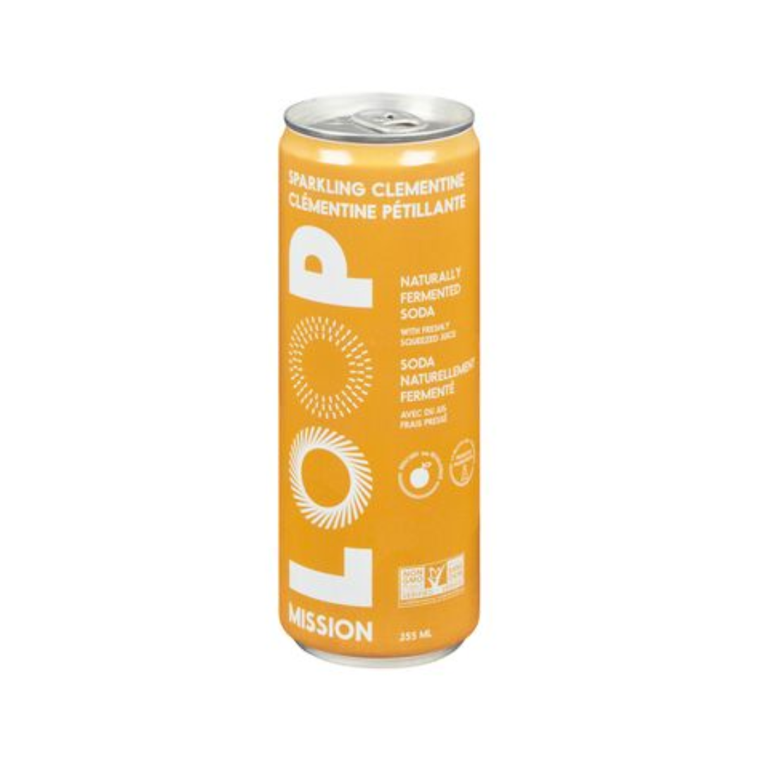 LOOP Mission Sparkling Naturally Fermented Soda Clementine 355ml