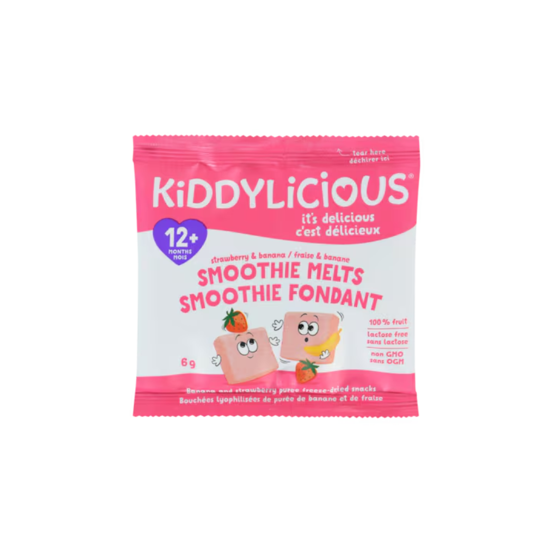 Kiddylicious Strawberry & Banana Smoothie Melts 4pk