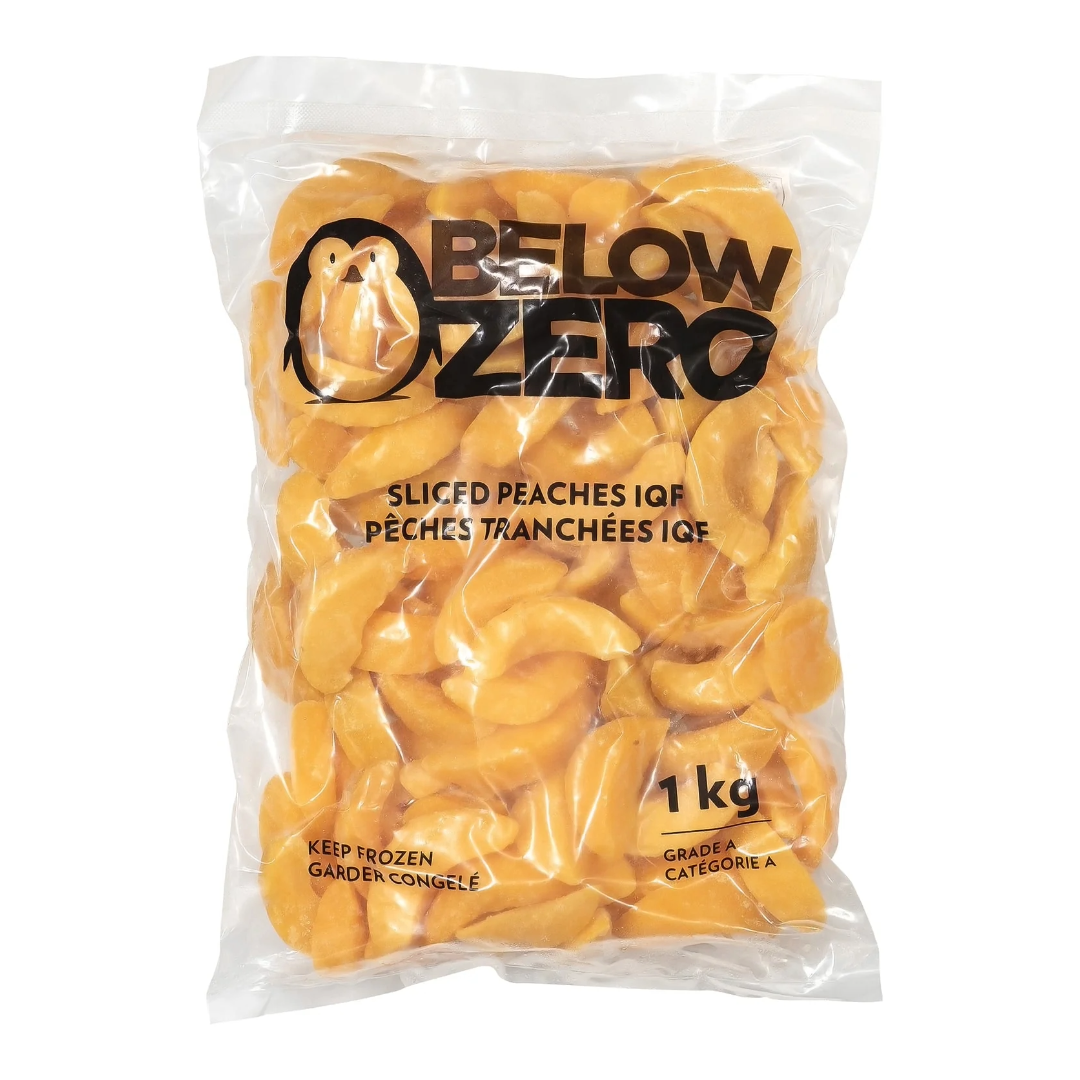 Below Zero Sliced Peaches 1kg