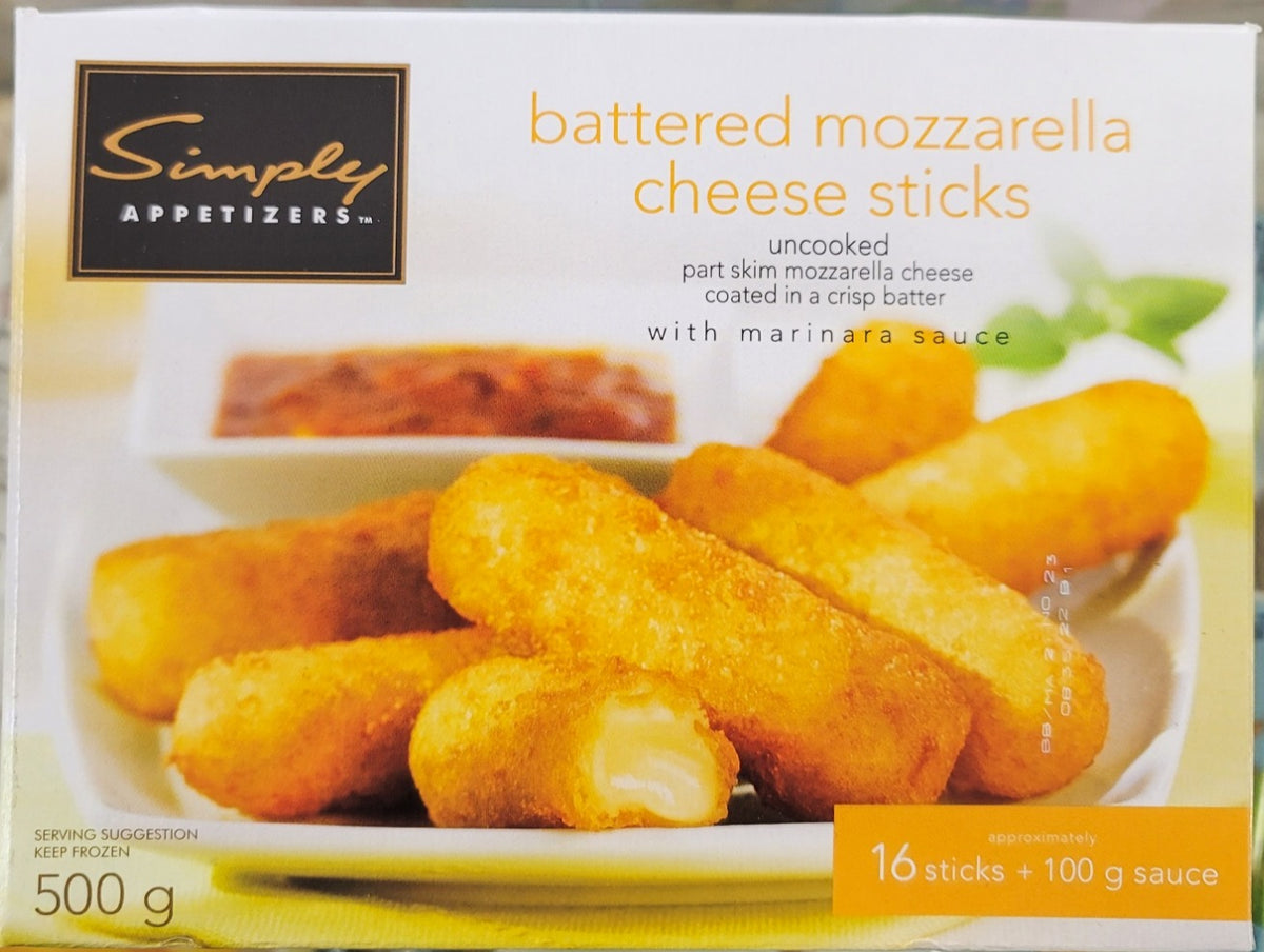 Simply Appetizers Breaded Mozzarella Sticks 500g