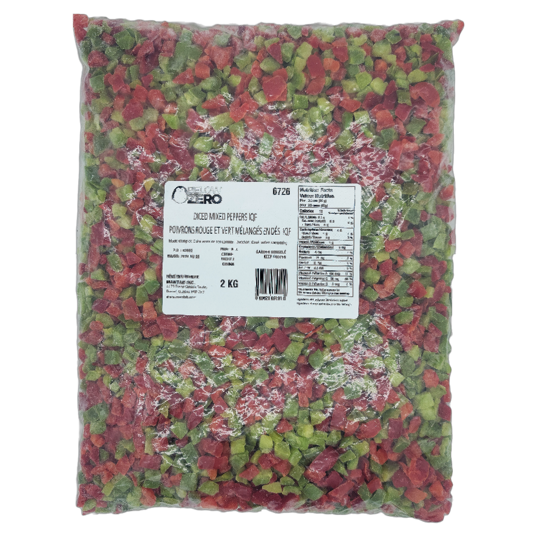 Below Zero Diced Mixed Peppers 2kg